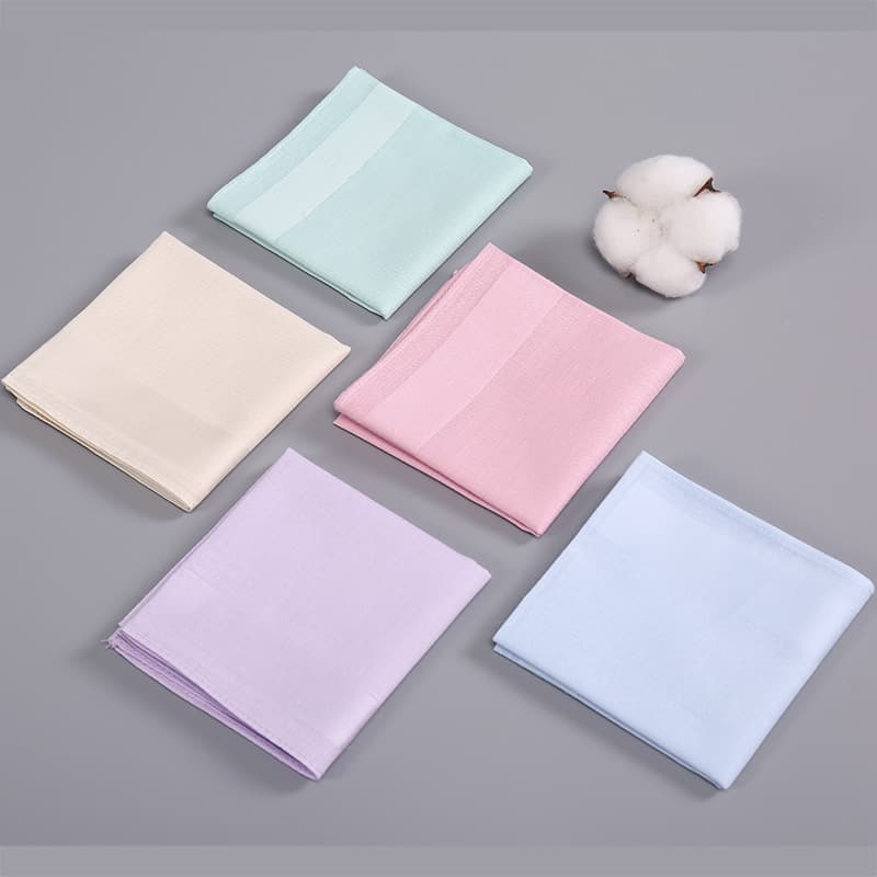 Old-fashioned, vintage-style women's handkerchief/square towel/wedding handkerchief/sweat towel (thin and absorbent, made of pure cotton, from the 1980s)