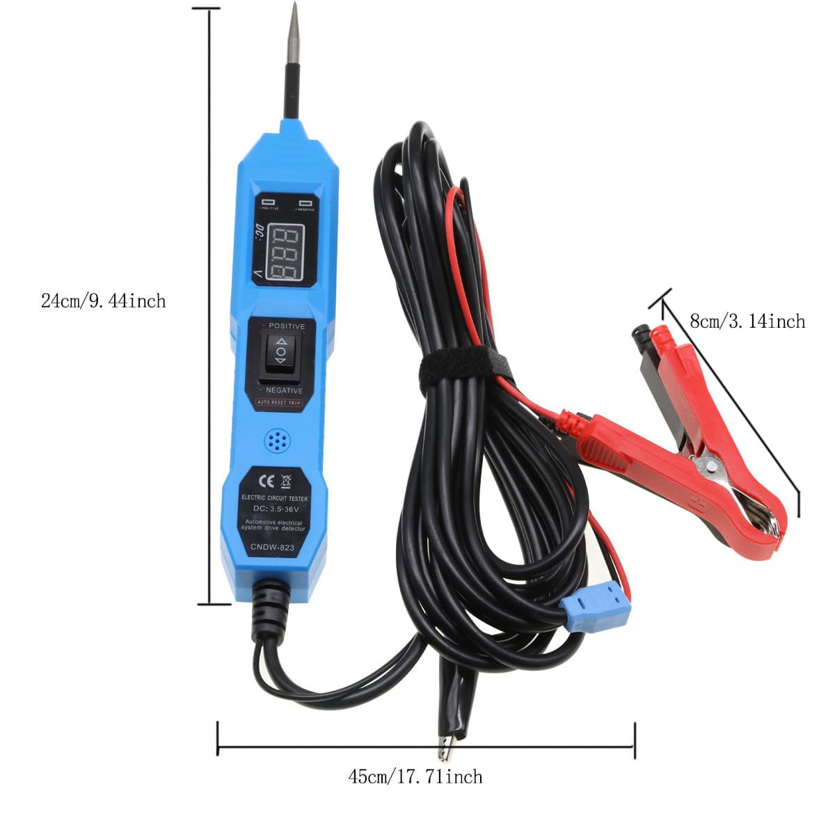 Automotive Circuit Tester 3.5-36V Test Light Short Circuit Car Component Polarity Identification Continuity Tester