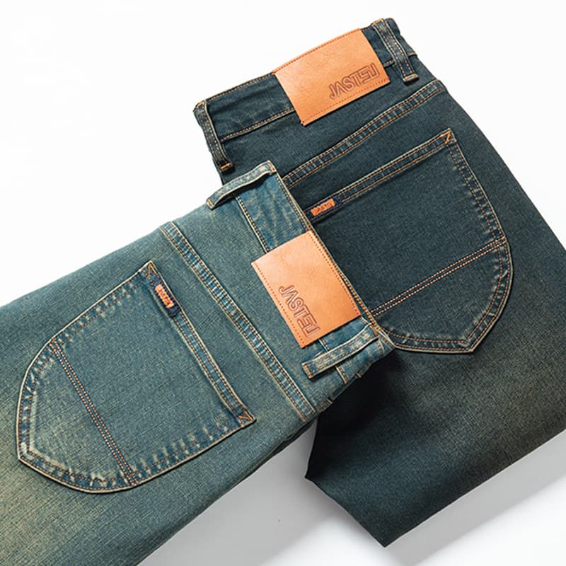 Export Original Brand Men's New Four-Season Straight-Leg Denim Trousers European Style Light Luxury High-End Men's Pants