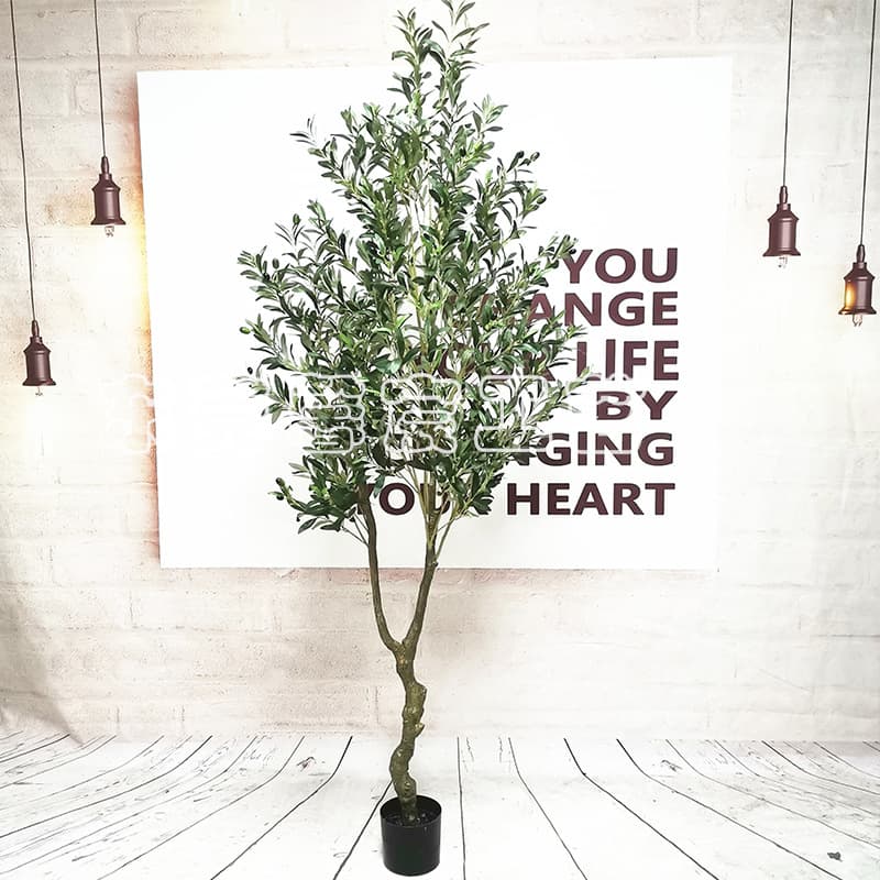 Factory Direct Artificial Olive Tree Green Potted Plant Indoor Realistic Old Dense Olive Tree for Home Office