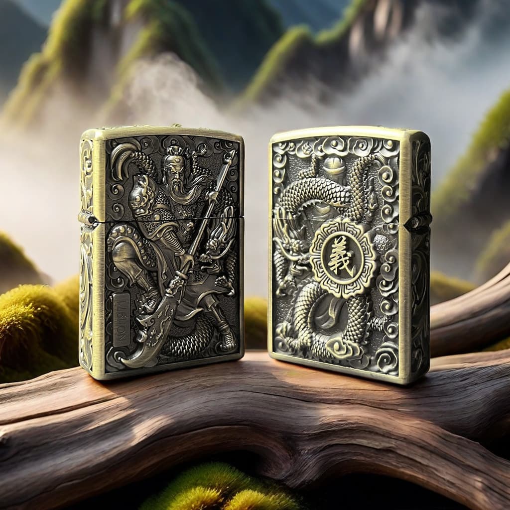 ZORRO ZORRO Armor Relief Kerosene Lighter Retro Windproof Vintage Grinding Wheel Personality Gift Men