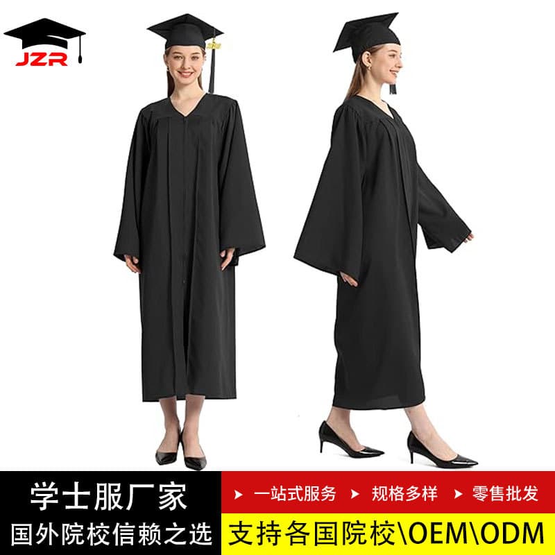 Cross-border American bachelor's gown, college students' graduation season photo outfit, high school graduation gown, academic gown, set