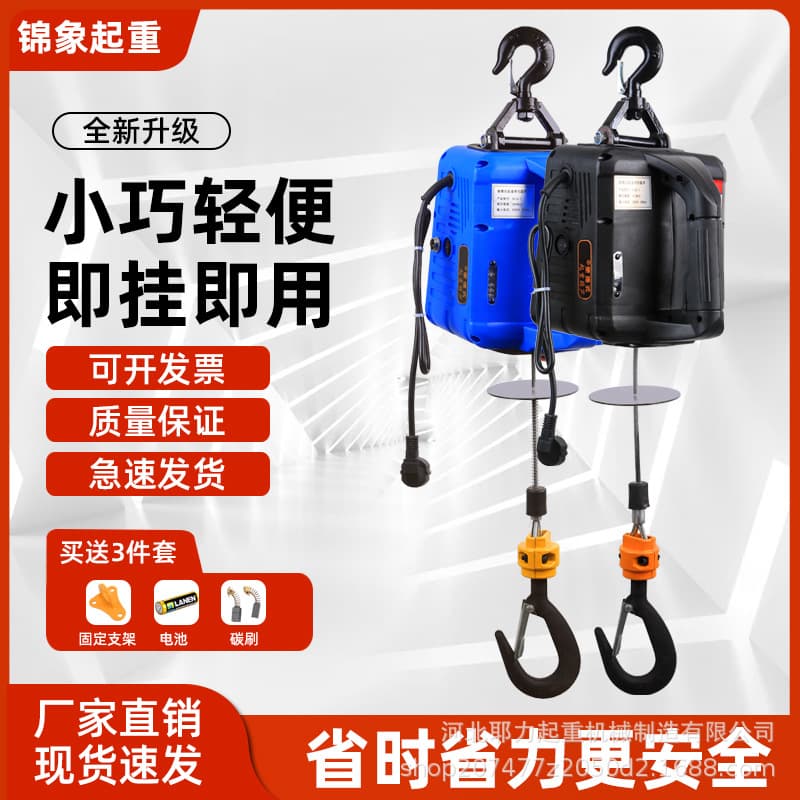 Remote Control Household Portable Electric Hoist 220V High Power Mini Electric Hoist Small King Kong