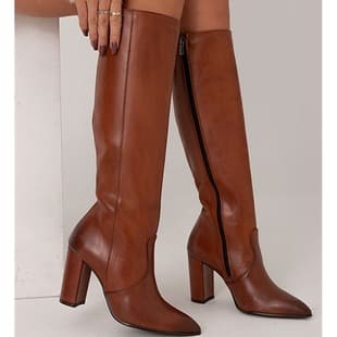 Dropshipping 2024 Winter New Fashion High Heel Plus Size 40-43 Pointed Toe Side Zipper High Boots for Women