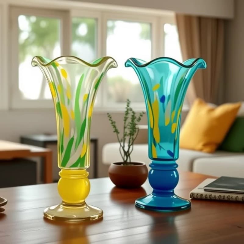 Tall Glass Vase for Living Room Creative Flower Arrangement Decoration Modern Hotel Model Room Soft Decoration Wholesale