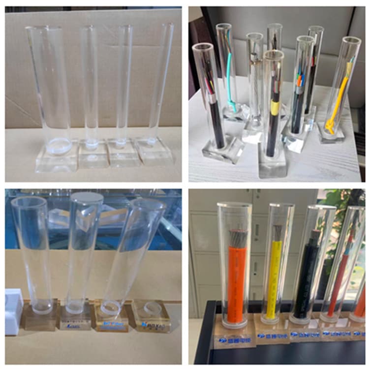 Transparent acrylic cable tube organic glass display tube customizable to any specifications and sizes