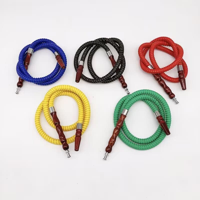 Cross-border supply manufacturer direct sales Arabic shisha imitation wooden handle straw acrylic handle straw multi-color optional leather tube