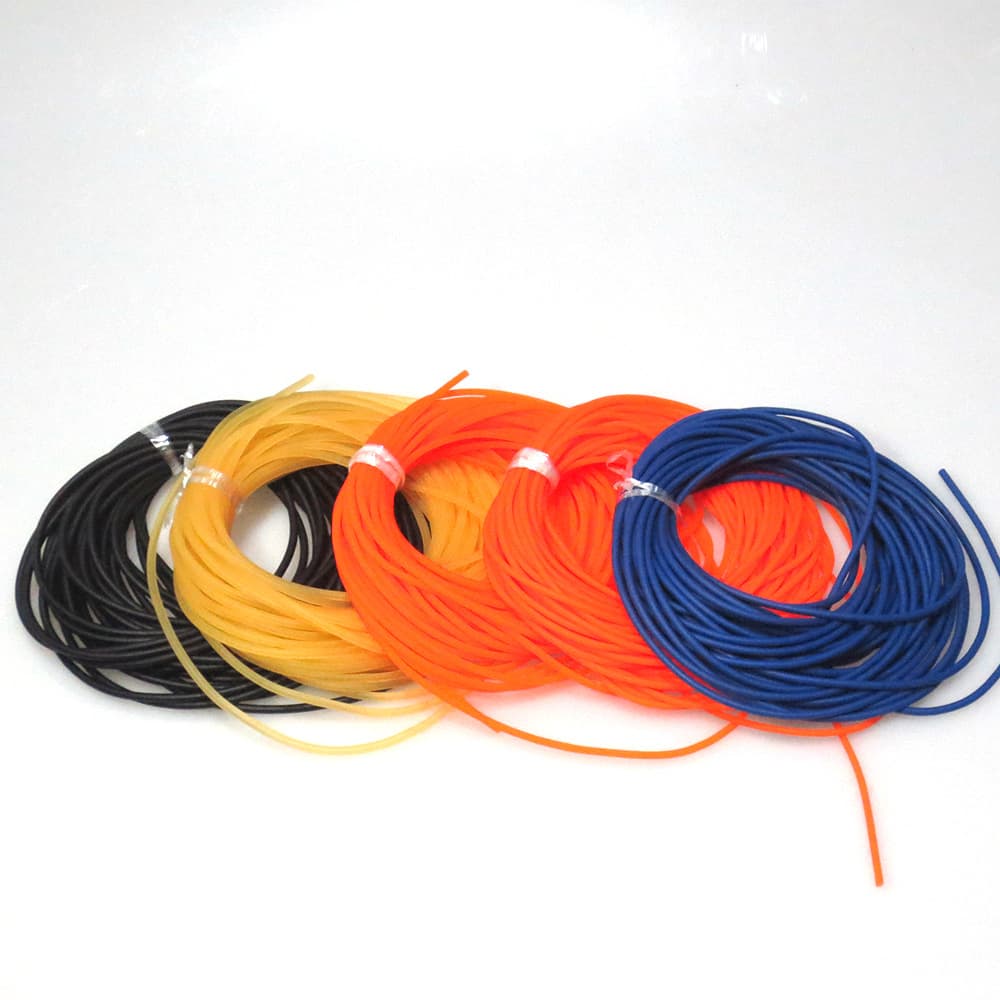 2.4-2.8 mm tennis training elastic rope slingshot solid latex rubber band fishing leakage rubber band high elasticity