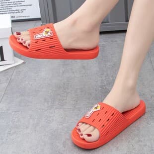 Barcode Slippers for Women Summer Outdoor Non-slip Soft Sole Anti-odor Indoor Bathroom Shower Cool Slippers Women's