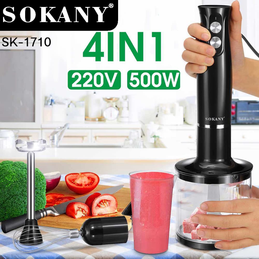 Cross-Border Handheld Electric Multifunctional 4-in-1 Egg Beater and Meat Grinder 500W Food Processor Sk-1710 Blender