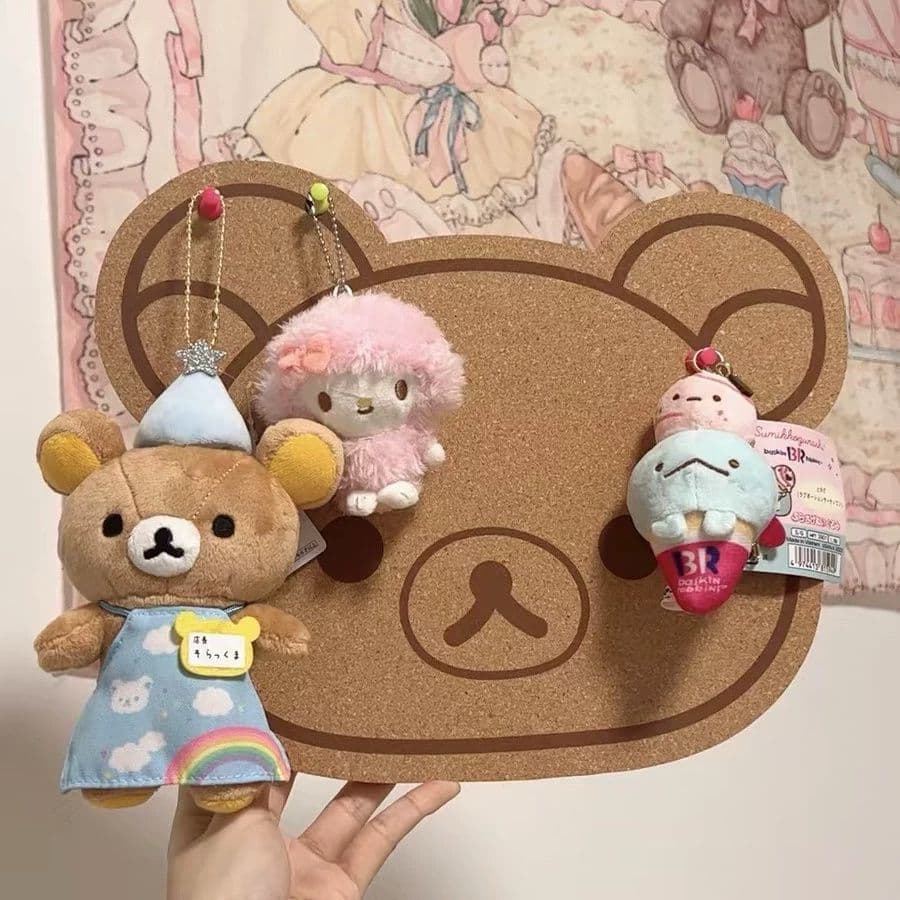 Rilakkuma felt board cute dormitory background decoration hanging cloth photo wall felt message board does not damage the wall and does not require punching