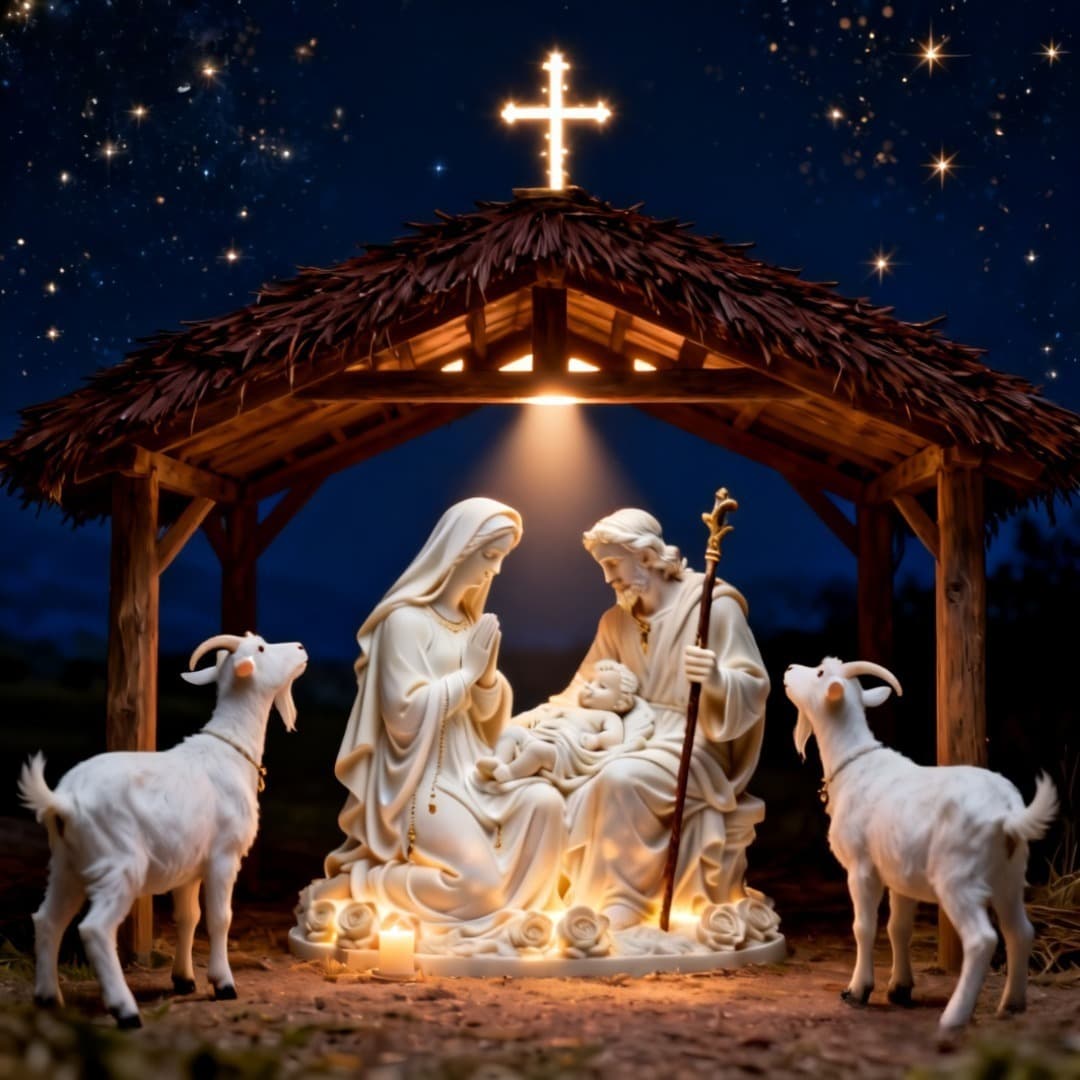 Holy Family Three-Figure Silicone Mold for Aromatherapy Plaster DIY Religious Decorative Ornament Craft Mold