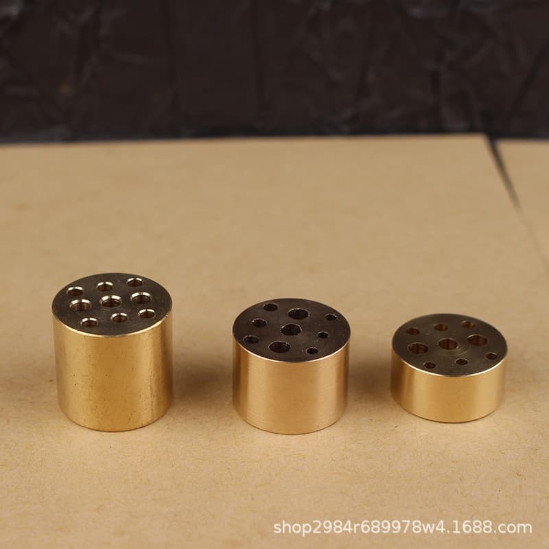 Brass Nine-Hole Incense Holder Gourd Incense Stand Stick Incense Burner Incense Base Agarwood Multi-Hole Home Incense Tray