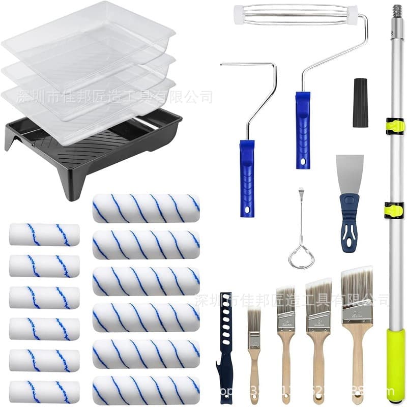 Paint Roller Kit 4/9 Inch Paint Roller Brush Set for Ceilings, Walls, and Home Painting Supplies