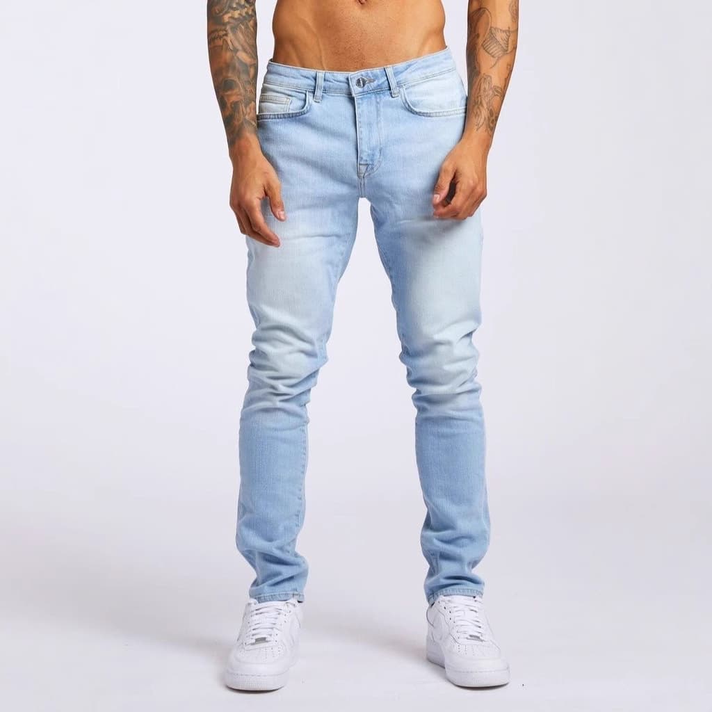 European and American AliExpress Cowboy Men's Pants Cross-border Ins Fashion Black Slim Mid-waist Stretch Skinny Jeans for Men
