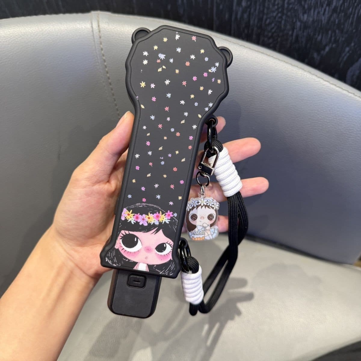 Suitable for DJI Osmo Pocket4/3 cartoon face cover handheld camera protective case hard shell anti-fall lanyard