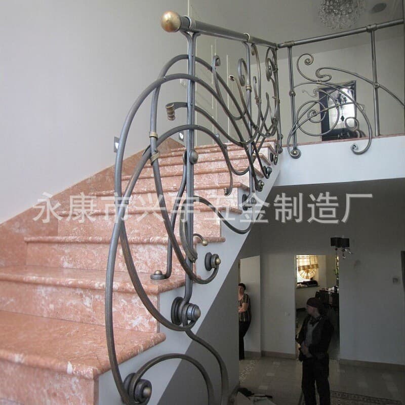 Forged solid iron fence, villa courtyard wall guardrail, high temperature galvanized double-layer rust-proof courtyard fence