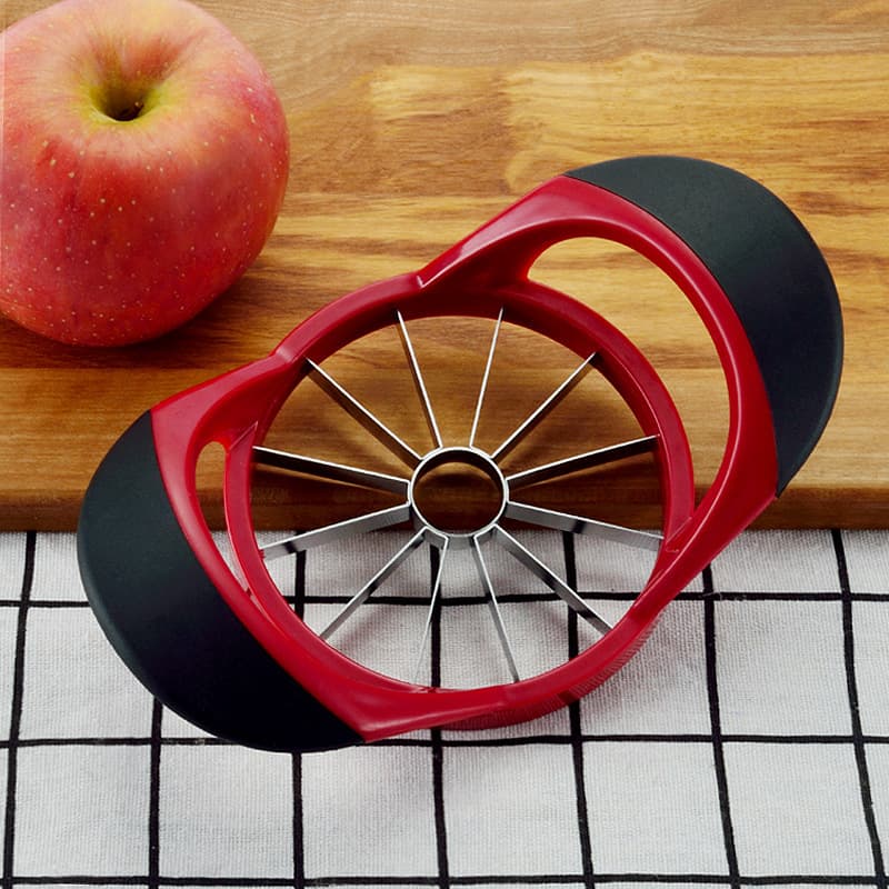 Stainless Steel Apple Slicer, Household Plastic Fruit Divider Slicing Knife, Fruit Cutter, 12-piece Apple Cutter