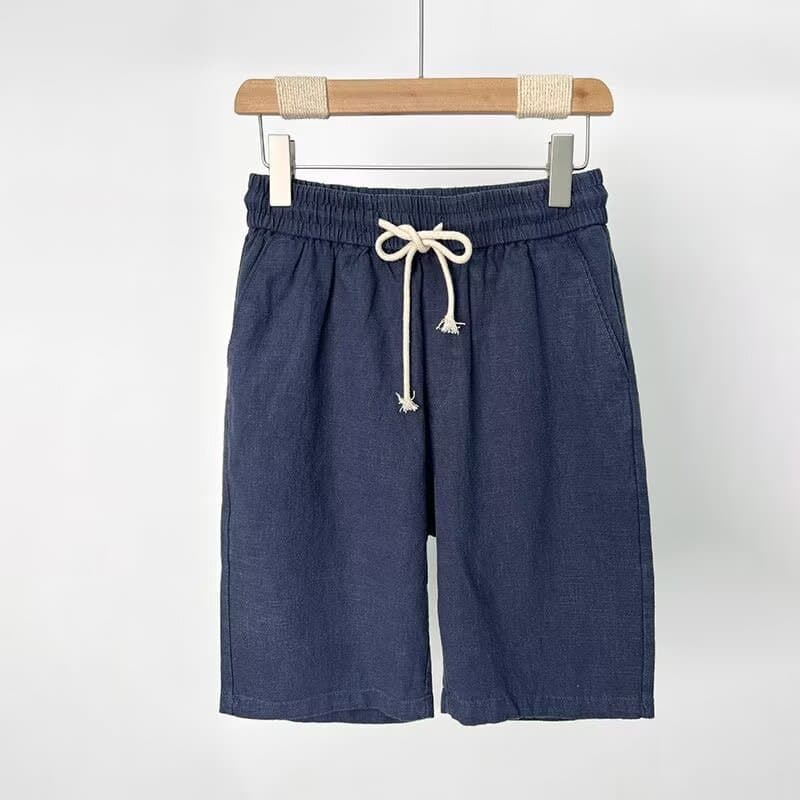 Premium Linen Shorts for Men, Summer Outdoor Wear, Cotton-Linen Mid-Length Shorts, Loose and Comfortable Casual Shorts