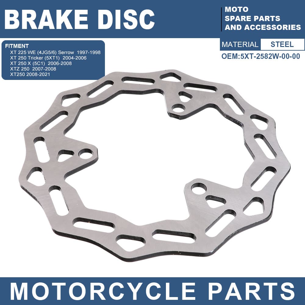 Wear-Resistant Alloy Steel Rear Disc Brake Rotor for XT225/250/XTZ250 Motorcycle Modification Accessories