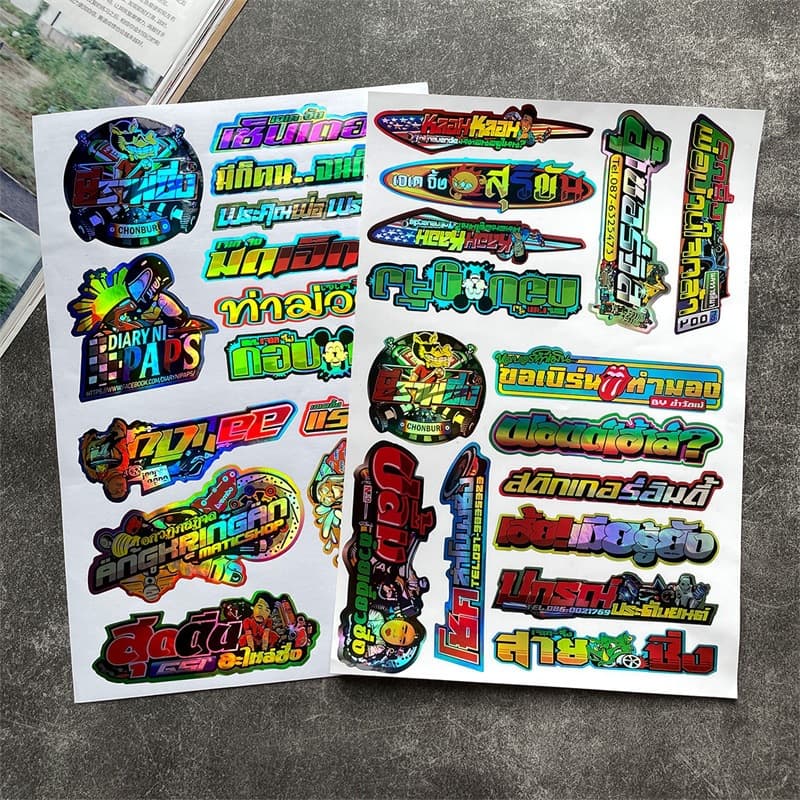 Cross-border hot selling Thai motorcycles and motorcycles to cover scratches, Thai sponsor stickers, body decoration decals, waterproof