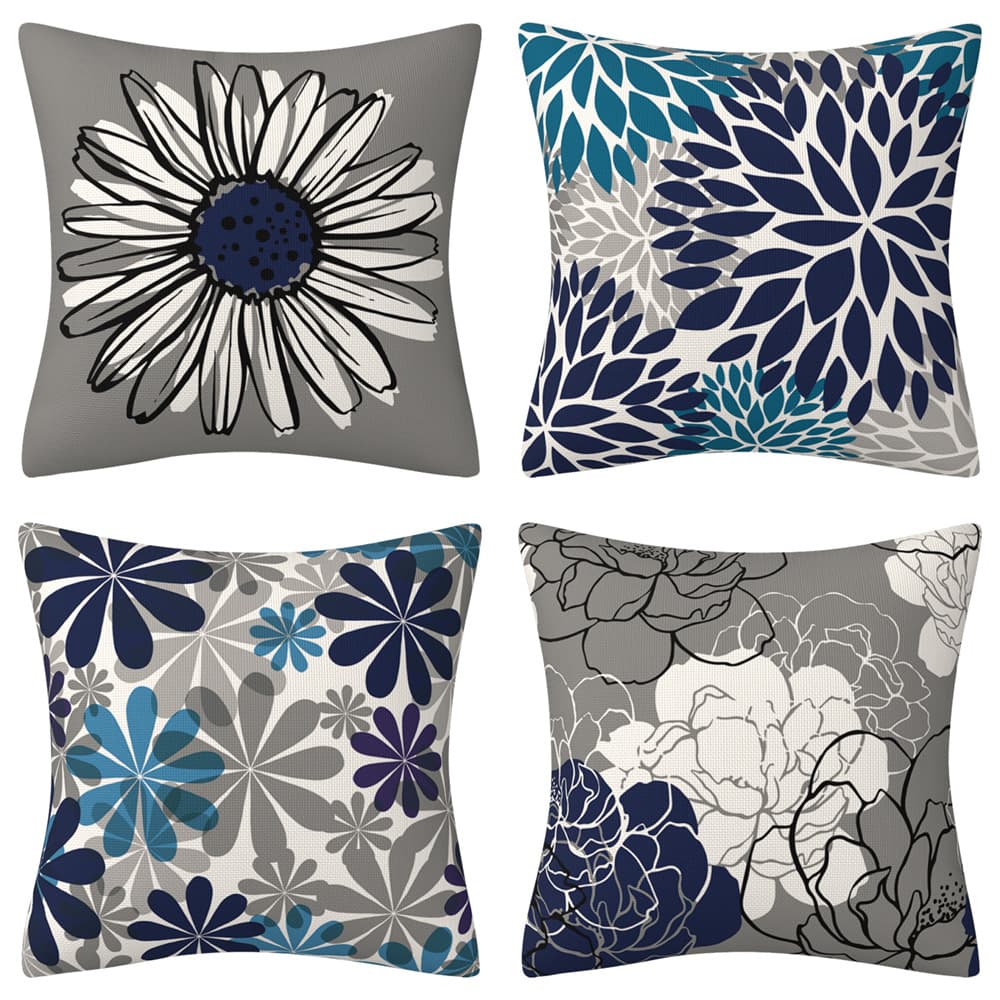 Amazon Hot Selling Daisy Sun Flower Pillow Cover Cross-border Home Decorative Cushion Sofa Throw Pillow Case