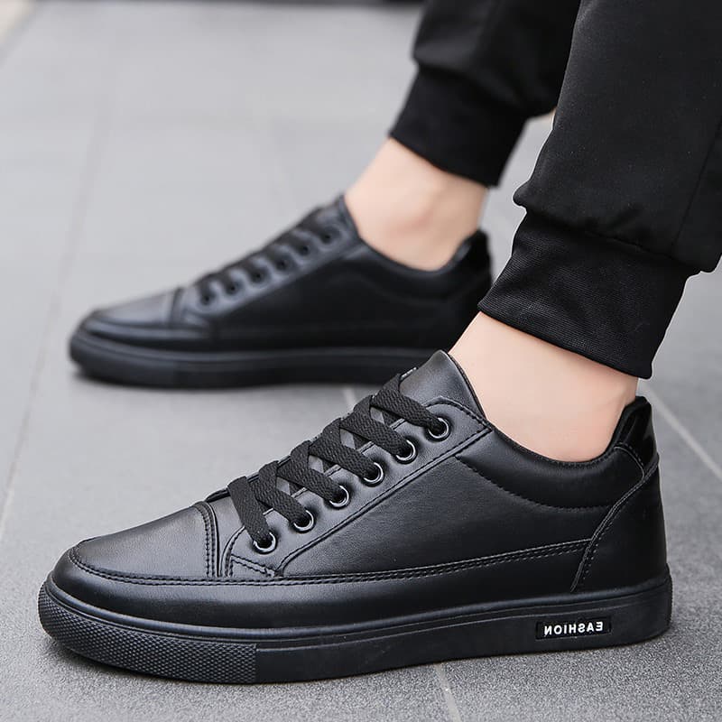 Autumn chef men's shoes sneakers casual leather shoes men's sneakers black work shoes kitchen shoes