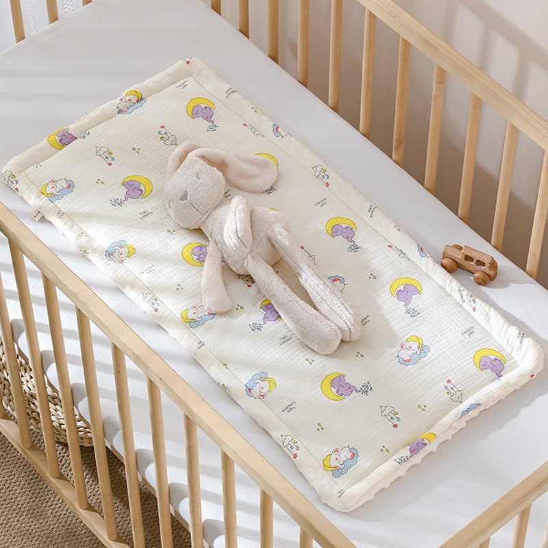Baby Stroller Pad Soft Thick Seat Cushion, Warmth Cotton Mattress Gauze Plush Dot Baby Mattress Cotton Pad Wholesale