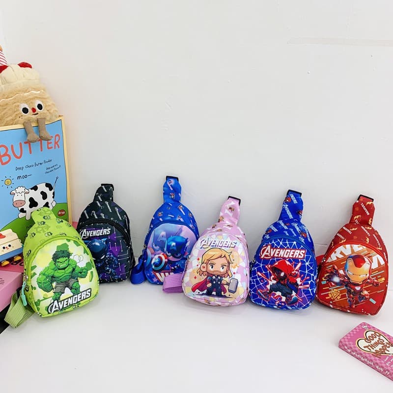 Cross-border Marvel New Children's Bag Boys Fashion Cartoon Coin Purse Crossbody Bag Outdoor Casual Small Backpack Chest Bag
