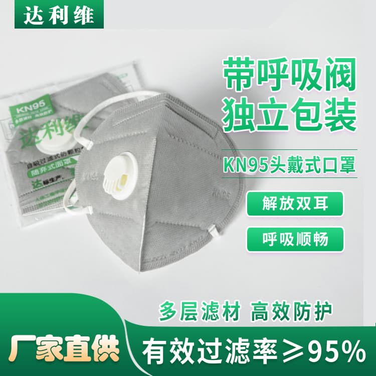 Wholesale Headband Respirator Valve Dust Masks, Industrial Dust Protection, KN95, Individually Packaged KN95 Masks