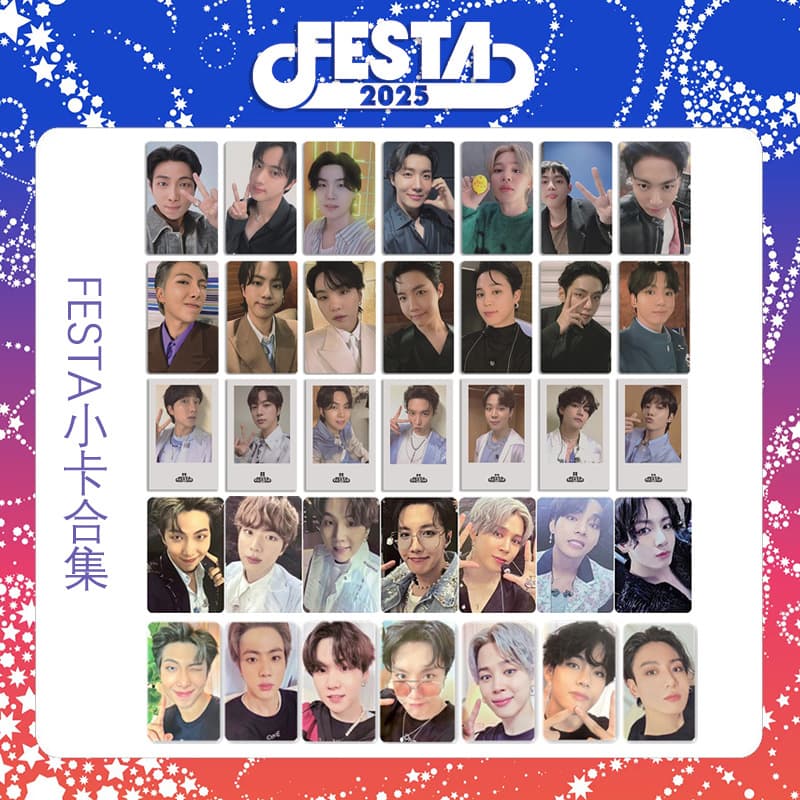 BTS 2025 FESTA Photo Card Collection Postcard Memoir Card Special Card JK Peripheral