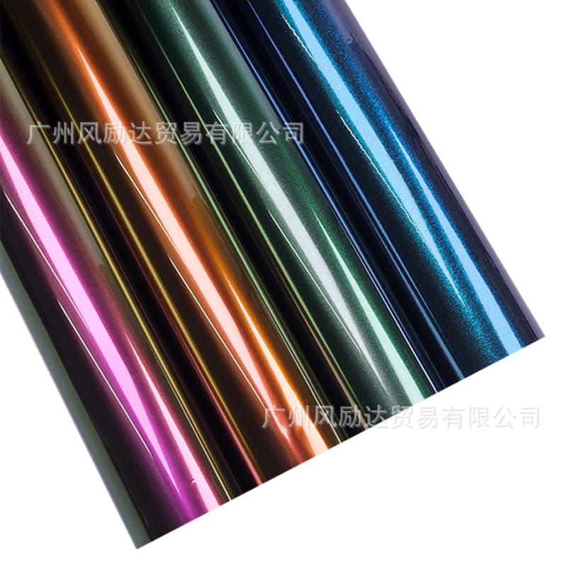 PET Car Color Change Film Chameleon Purple Charm Blue Iridescent Motorcycle Rearview Mirror Full Body Sticker Film