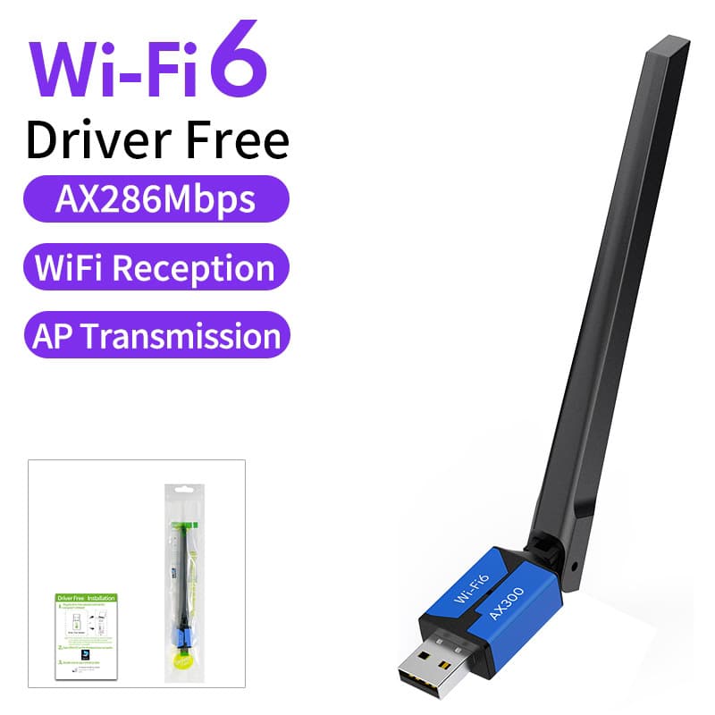1800M Dual-Band Wireless Network Card Plug-and-Play USB 3.0 WiFi Adapter Receiver Transmitter 5G Gigabit for Desktop PC