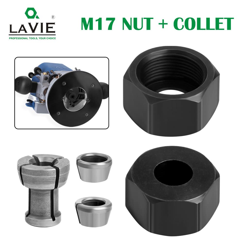 M17 Nut Chuck Engraving Machine Chuck Trimmer Chuck Woodworking Accessories Adapter