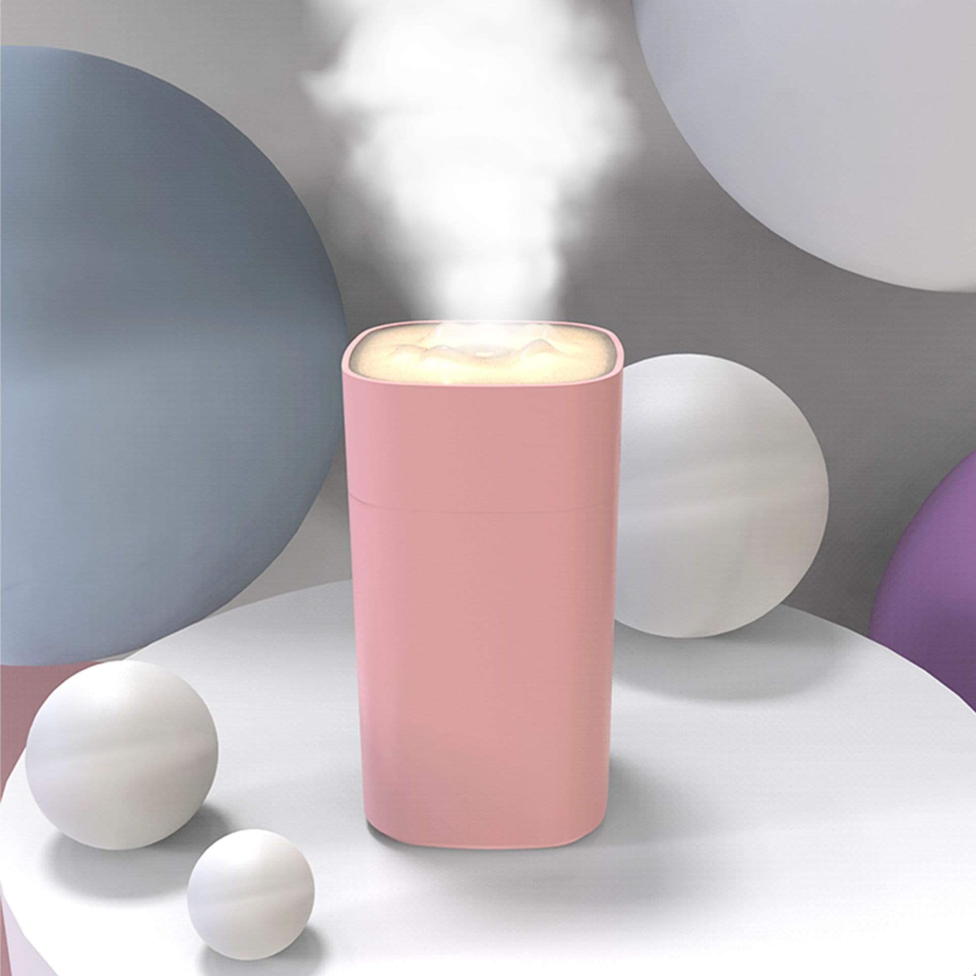 Snow Mountain Night Light Mini Small Air Humidifier with USB, Ideal for Home, Office Desktop, and Corporate Logo Gifts