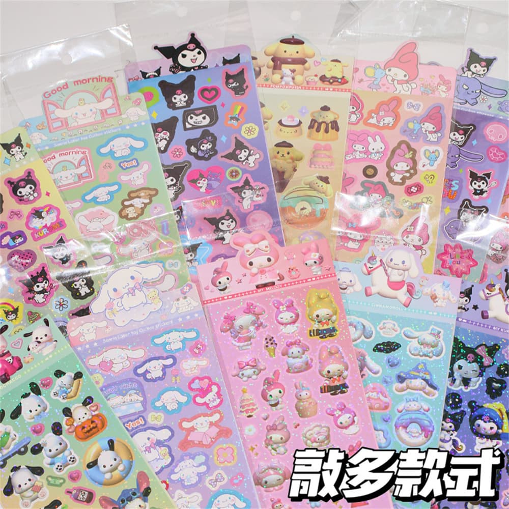 Cute and good-looking stickers for girly hearts, diary, notebook decoration, laser glitter film stickers, self-adhesive DIY sticker book