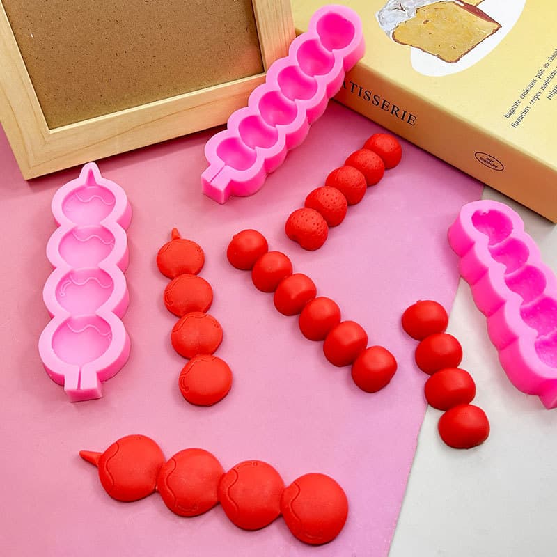 Multiple Styles Tanghulu Silicone Mold Wax Bottle Candy Cheese Ice Cream Pudding Cheese Stick Baking Tool Epoxy Resin Candle Mold