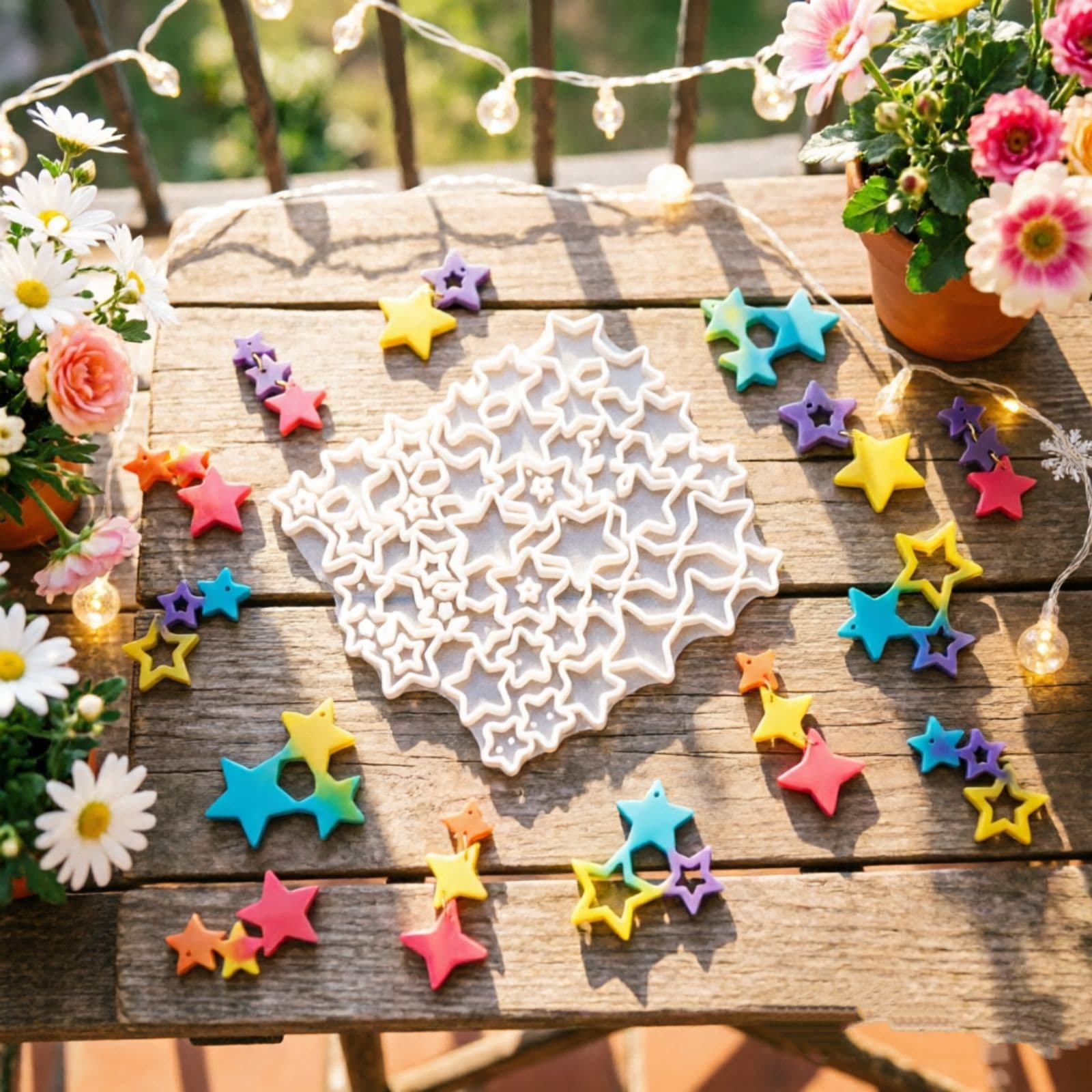 Z0326 Star Series Combined Earring 2 Mold Silicone Mold Decoration DIY Silicone Mold