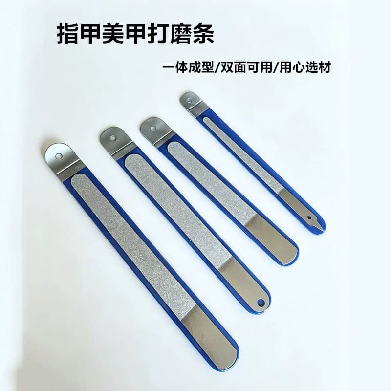 Stainless Steel Nail File Sanding Block Nail Buffer Nail Art Shaping Tool Press-On Nail File Wholesale Stock