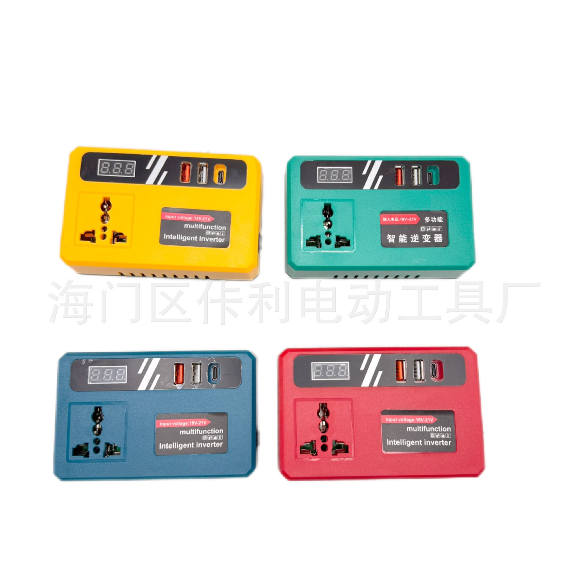 Cross-border Hot Seller Lithium Battery Second Generation Smart Inverter 18-21V Charging Power AC220V/USB Port DC5V