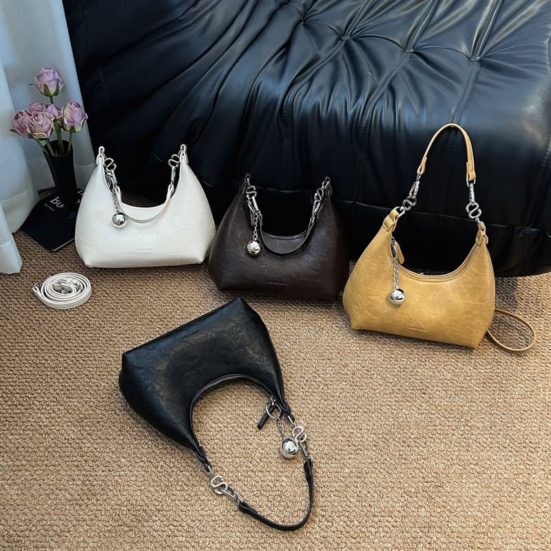 Cross-border Korean-style niche handbag crescent bag women's bag new fashion textured commuter single-shoulder crossbody bag wholesale women's bag