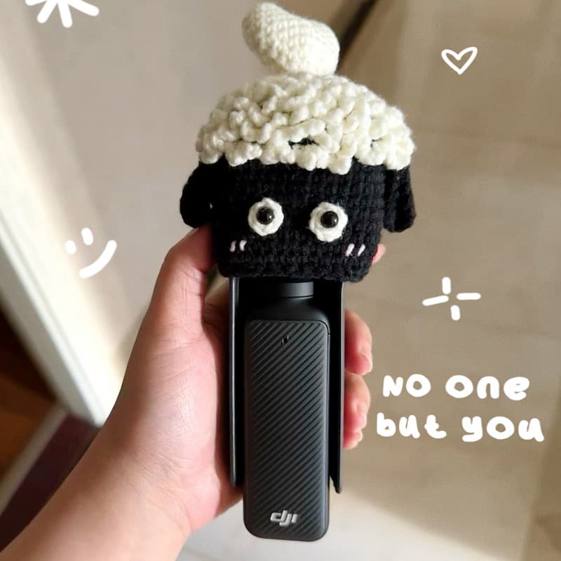 DJI Pocket 3 Protective Case, Cute Knitted Lamb Body Gimbal Cover, Dustproof Storage Bag