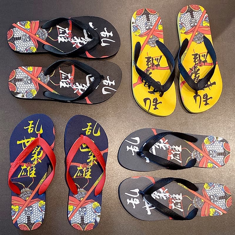 Factory Wholesale Men Slides Summer 2026 New Korean Style Student Simple Flip Flops Fashion Outdoor Non-Slip