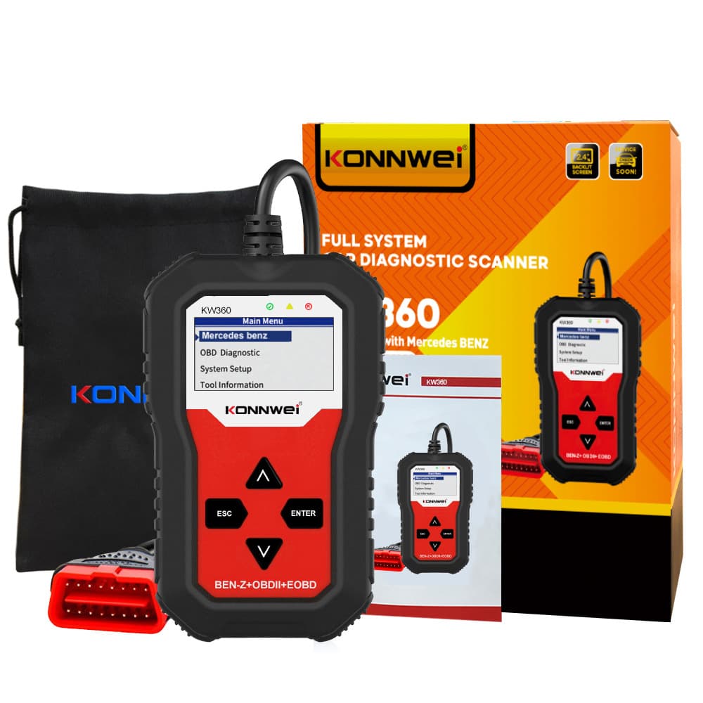 KONNWEI KW360 Mercedes Full Function Full System Car Diagnostic Scanner OBD2 Scanner