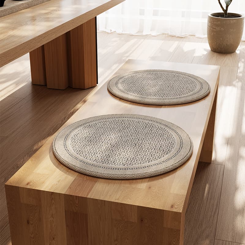 Medieval style summer smoothie round cushion stool high-grade ice silk round chair cushion non-slip butt pad chair seat cushion