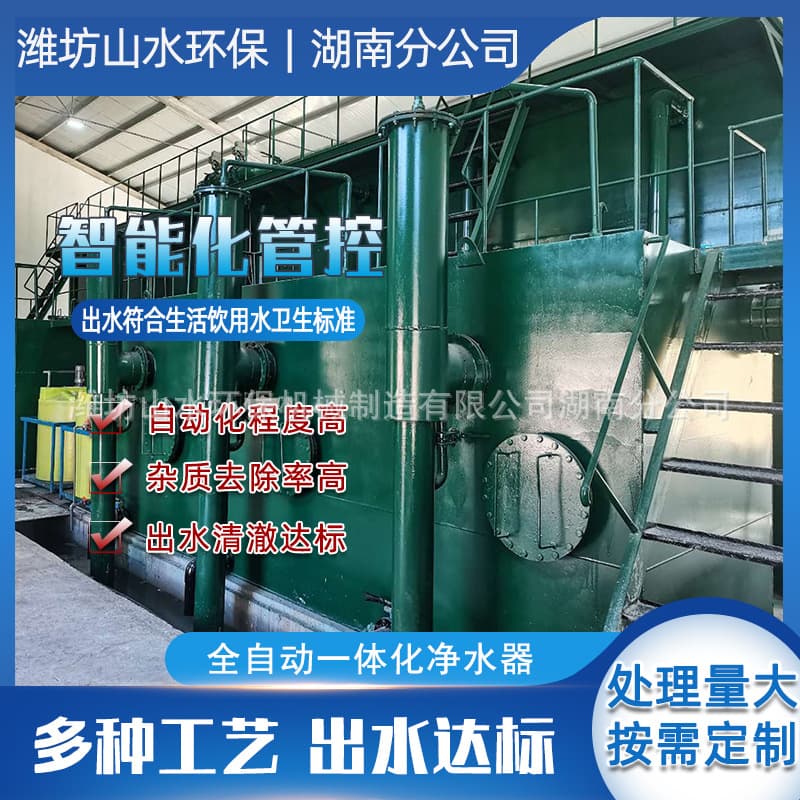 Fully Automatic Integrated Water Purification Equipment Process Rural Drinking Water Purification Equipment Water Plant Integrated Water Purifier