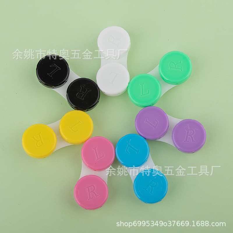 Plastic PP Double Contact Lens Case Glasses Case Contact Lens Case Companion Case Care Case