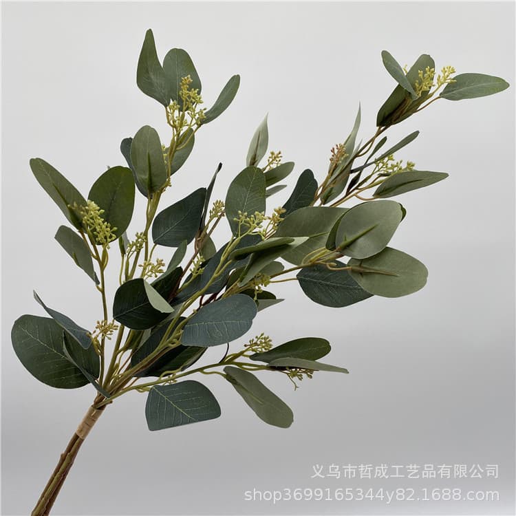 Instagram-worthy Nordic style eucalyptus leaf artificial flowers, green plants, living room dining table flower arrangements, fake flowers home decorations