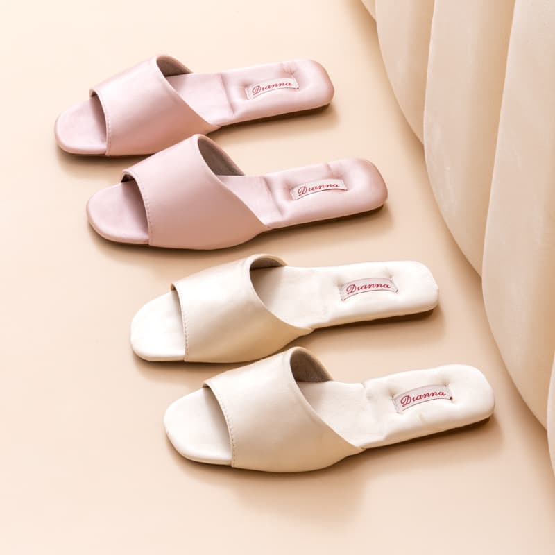 Women Slide Sandals Premium Summer Slippers Chanel Style Silk Premium Wedding Bridal Dowry Slippers Luxury