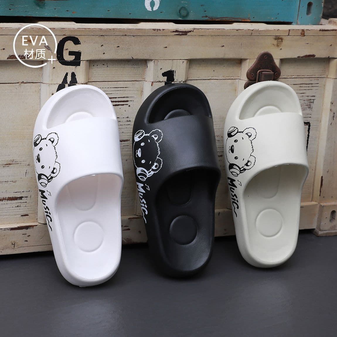 Couple Slippers Men and Women Soft Sole EVA Home Korean Style Hot Selling Outdoor Daily Comfort Women's Flip Flops Men's